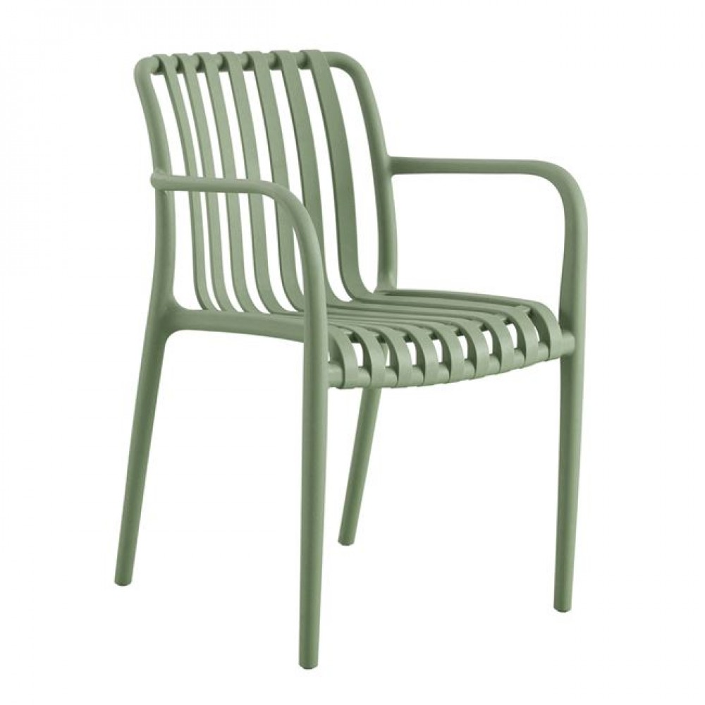 Πολυθρόνα "MODA" από PP σε πράσινο χρώμα 55x58x81
