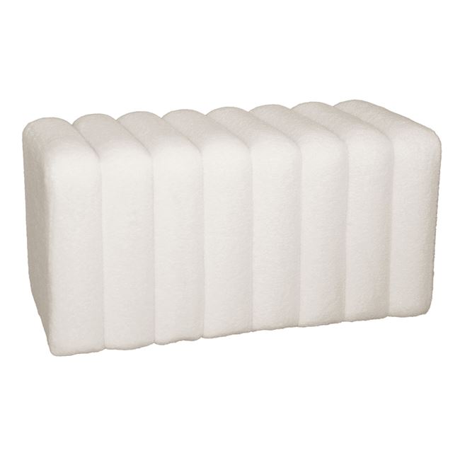 Σκαμπό βοηθητικό "TOGO" από ύφασμα σε εκρού χρώμα 80x40x41