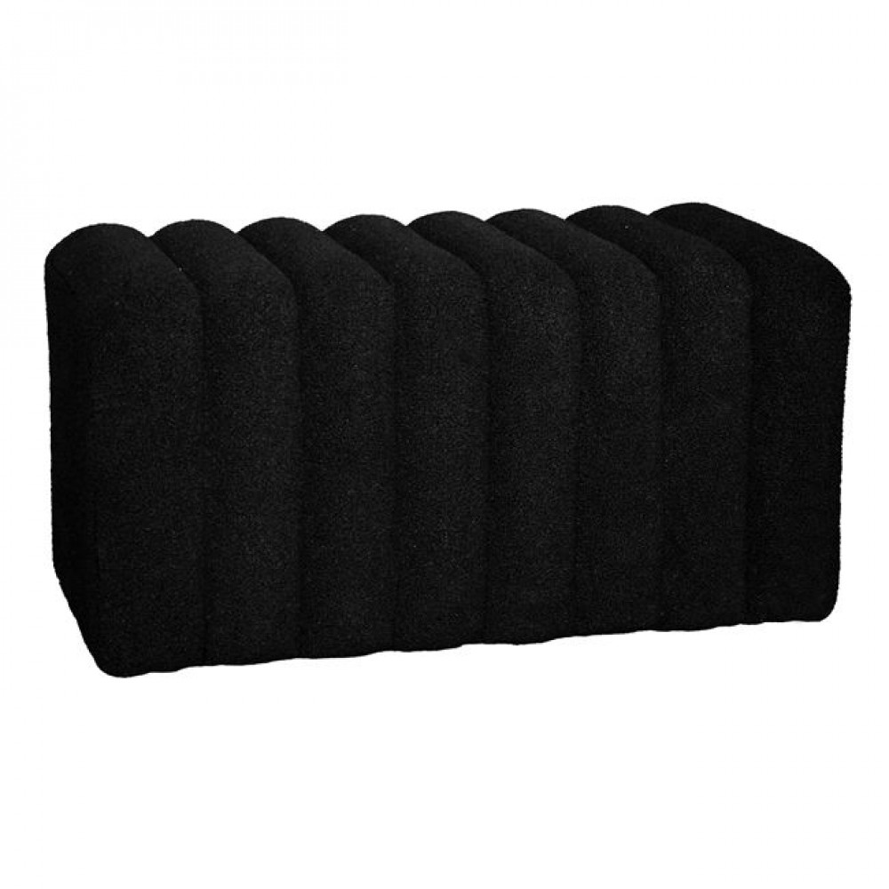 Σκαμπό βοηθητικό "TOGO" από ύφασμα σε μαύρο χρώμα 80x40x41