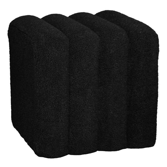 Σκαμπό βοηθητικό "TOGO" από ύφασμα σε μαύρο χρώμα 40x40x41