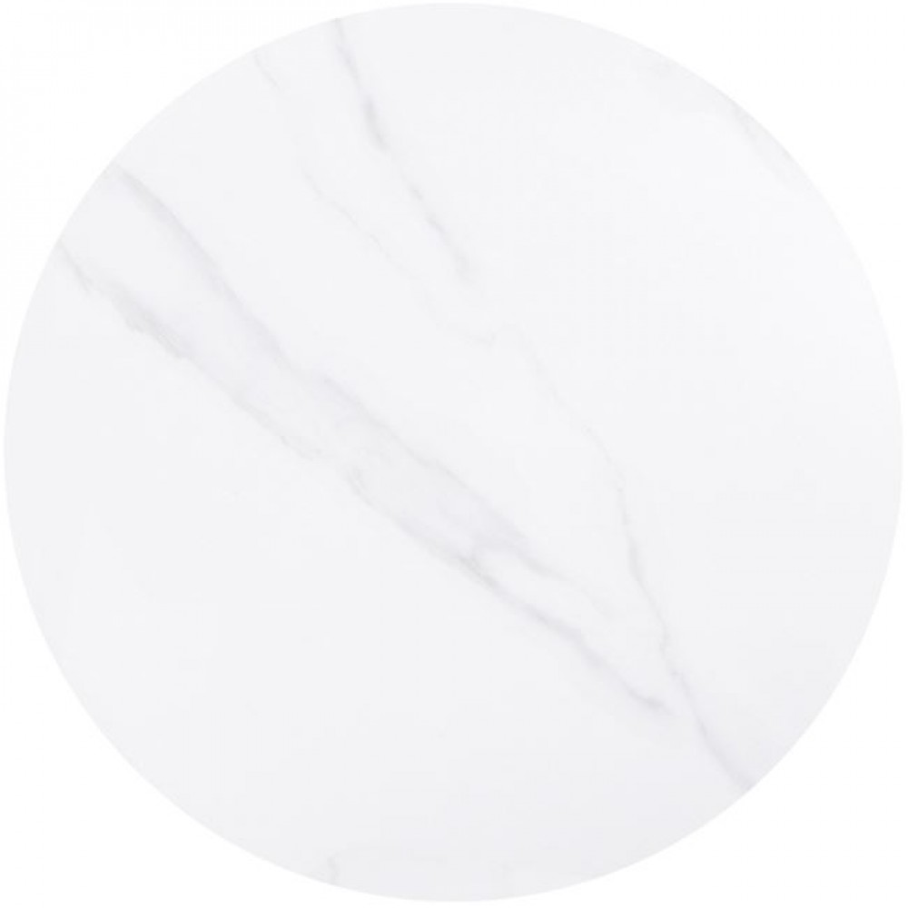 Επιφάνεια τραπεζιού από laminate σε χρώμα λευκό μαρμάρου Φ60cm/11mm