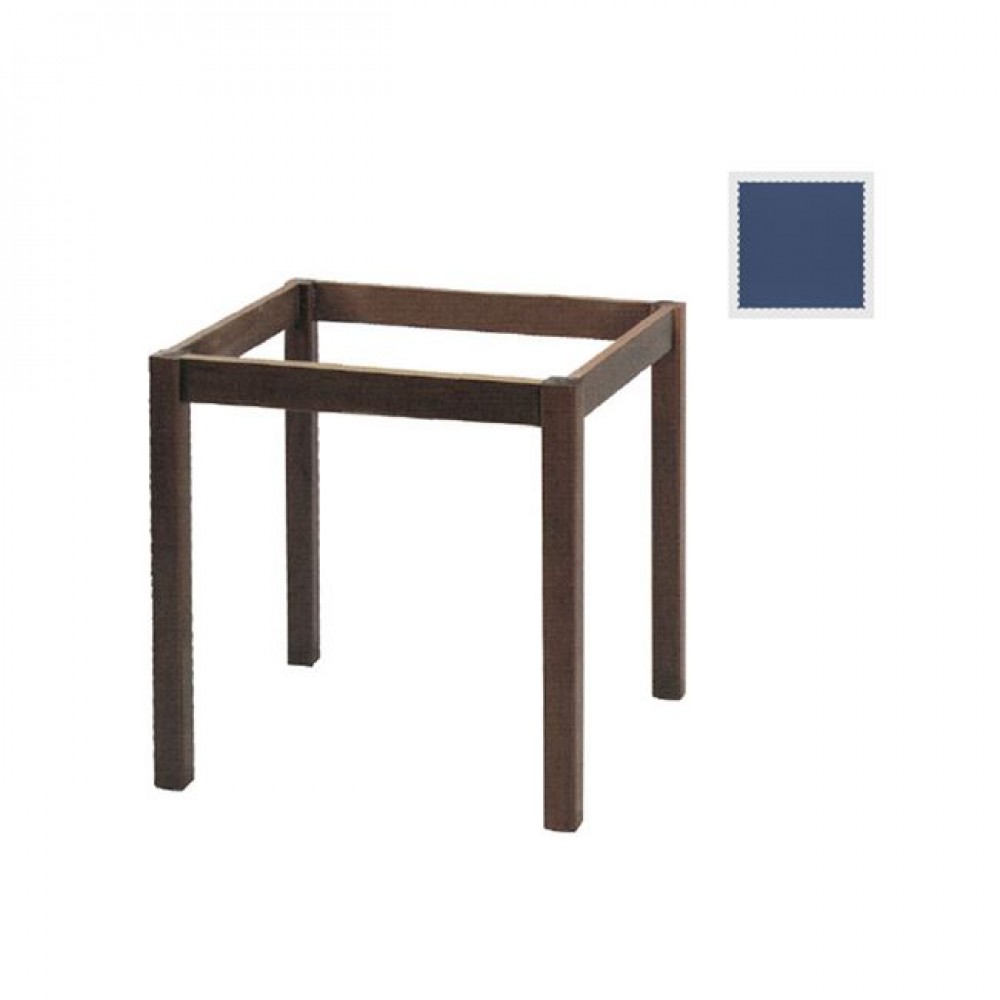 Βάση τραπέζιου ταβέρνας από ξύλο σε χρώμα μπλέ ανιλίνη 49x49x73