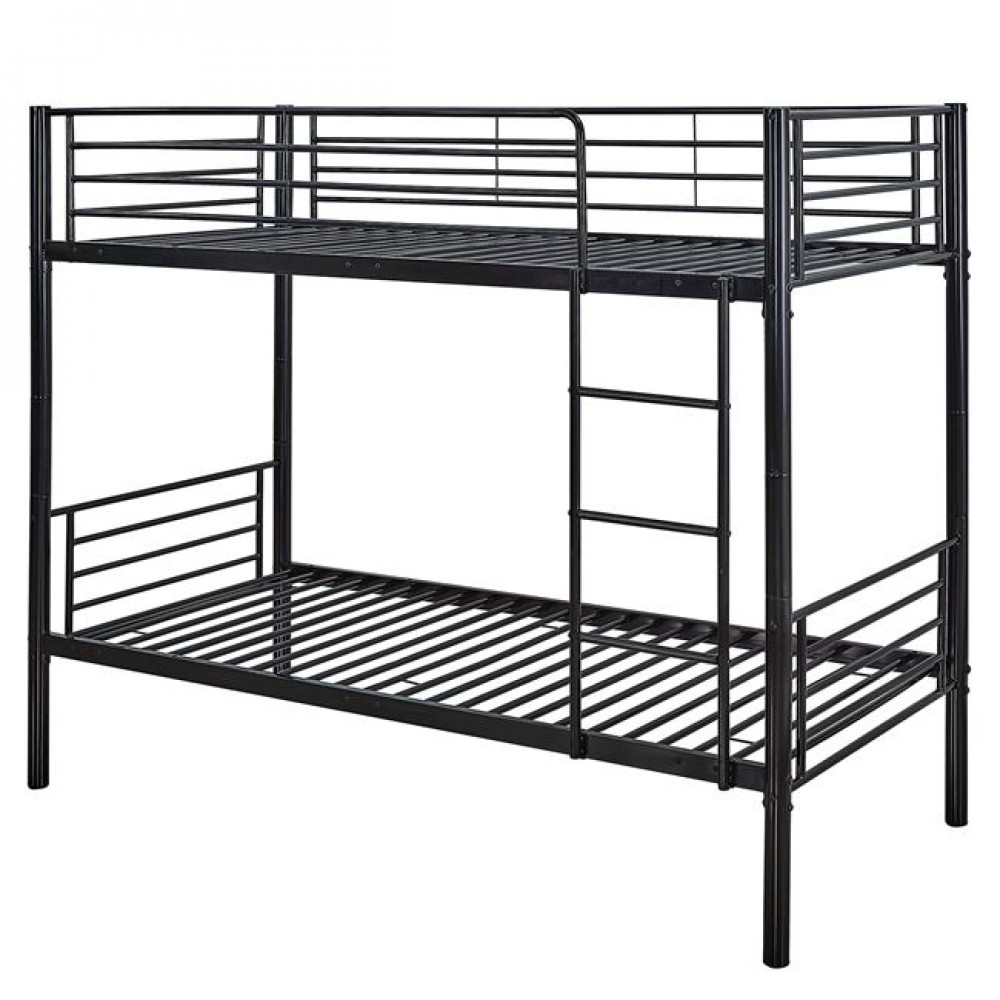 Κρεβάτι κουκέτα "TIVOLI" από μέταλλο σε μαύρο χρώμα 90x190