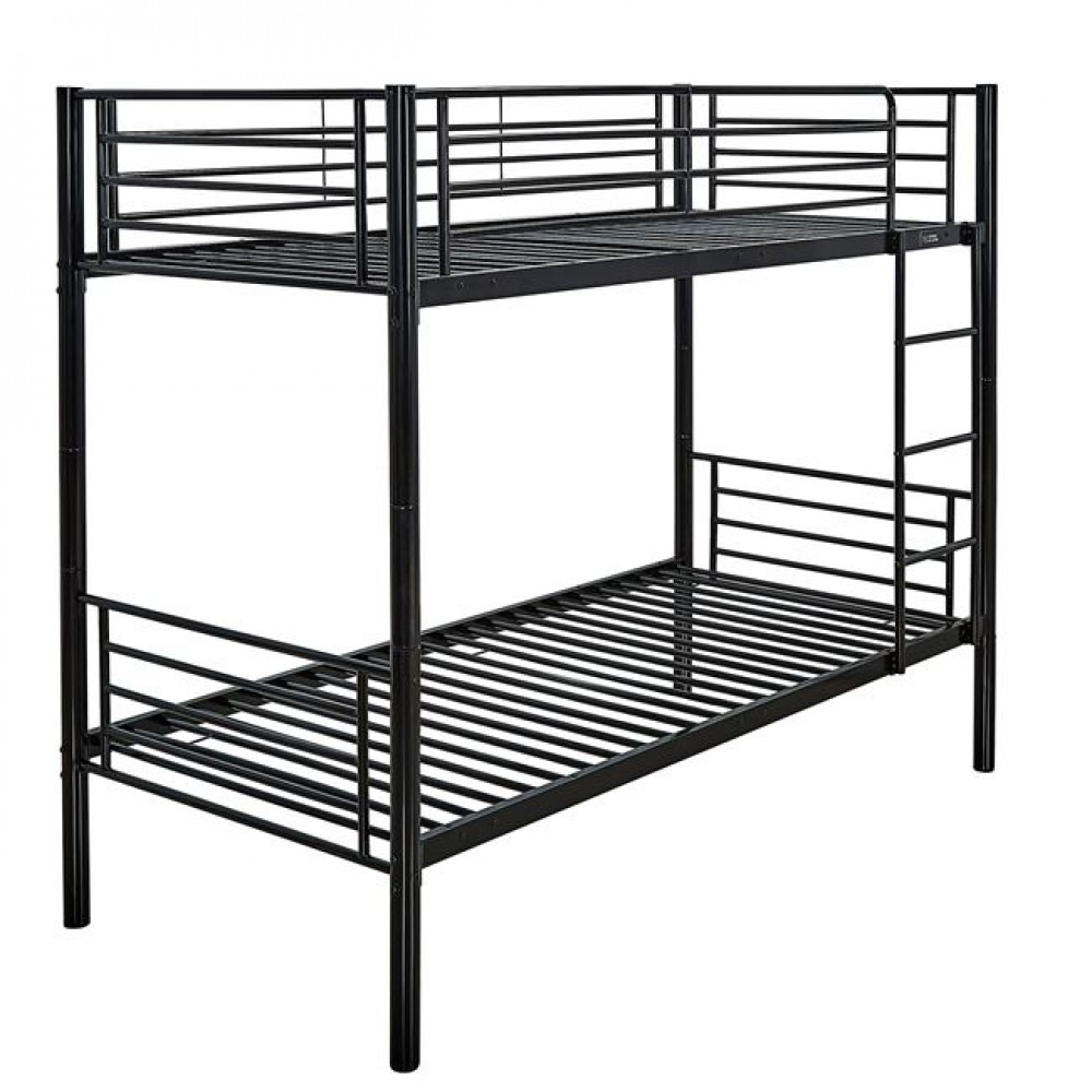 Κρεβάτι κουκέτα "TIVOLI" από μέταλλο σε μαύρο χρώμα 90x190