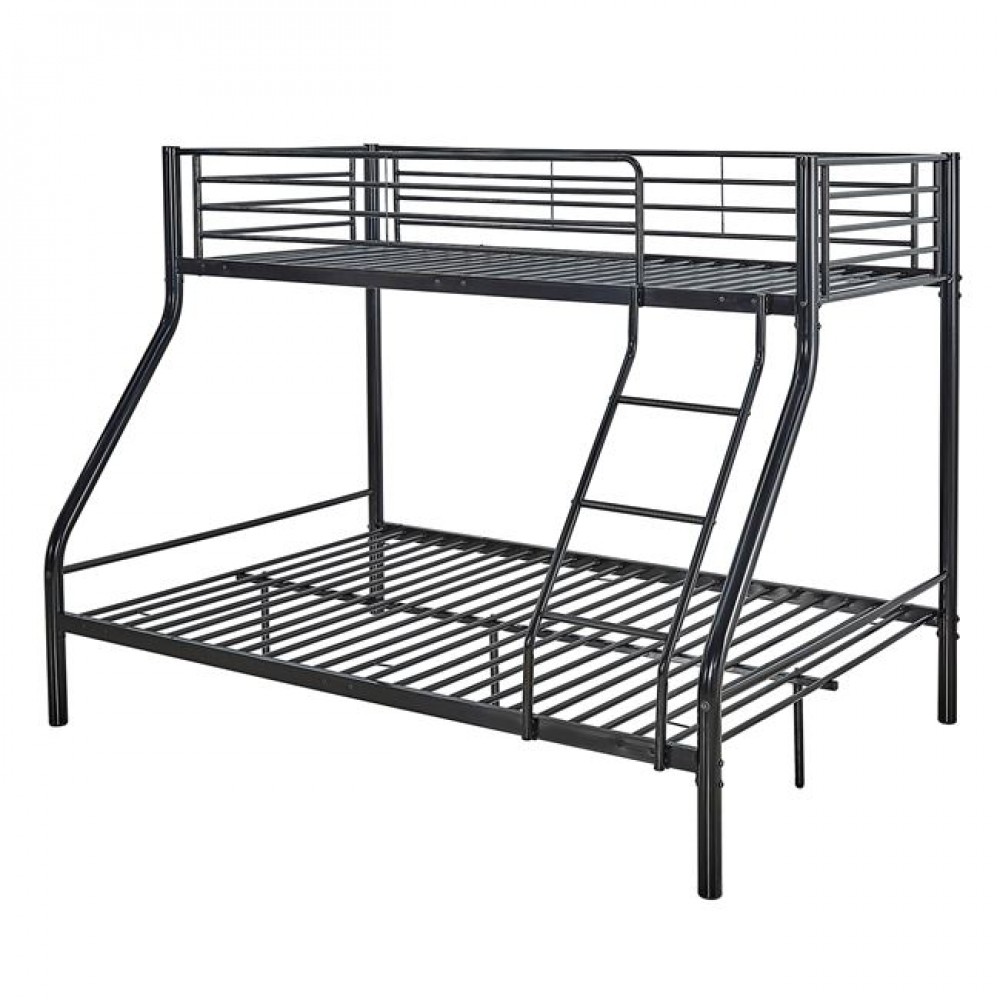 Κρεβάτι κουκέτα "DOUBLE" από μέταλλο σε μαύρο χρώμα 145x200x160