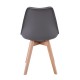 Καρέκλα "MARTIN" από ξύλο/pp σε φυσικό/ανθρακί χρώμα 48x56x82