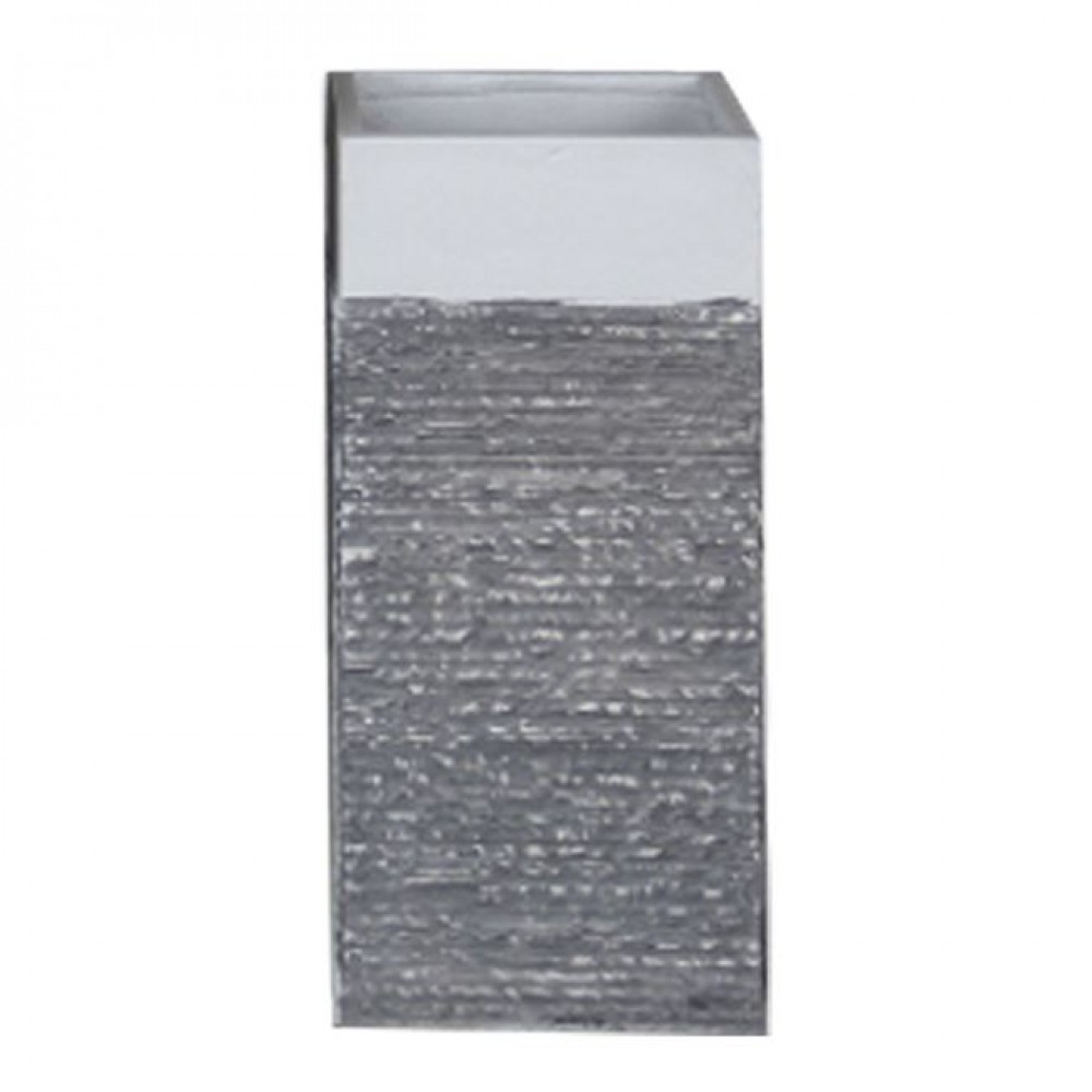 Κασπώ "FLOWER" από κεραμικό σε χρώμα λευκό/γκρι 41x41x80