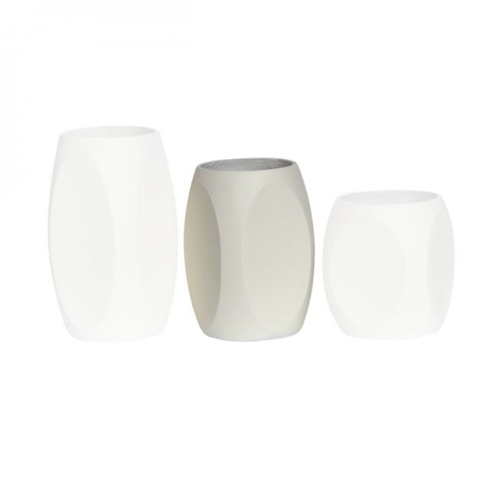 Διακοσμητικό βάζο από κεραμικό σε χρώμα μπεζ Φ33x51