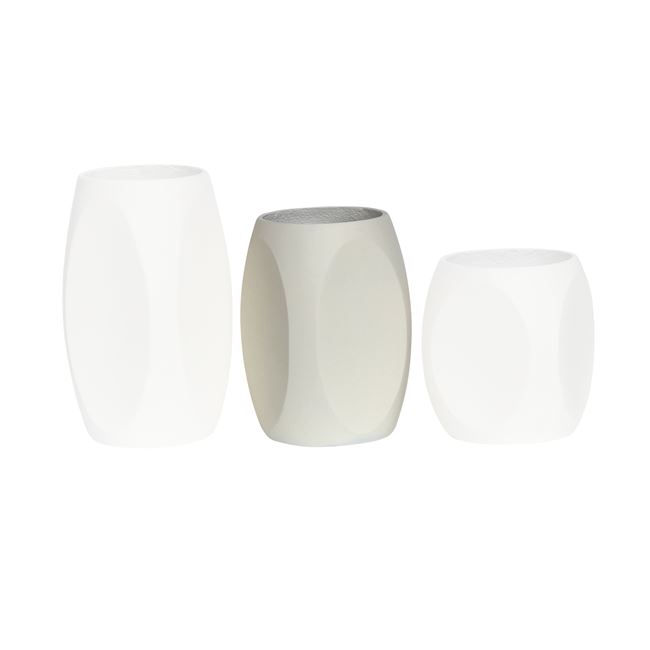 Διακοσμητικό βάζο από κεραμικό σε χρώμα μπεζ Φ33x51