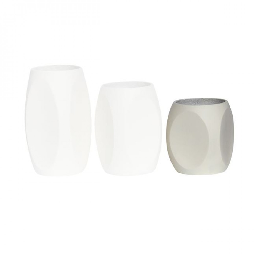 Διακοσμητικό βάζο από κεραμικό σε χρώμα μπεζ Φ33x40