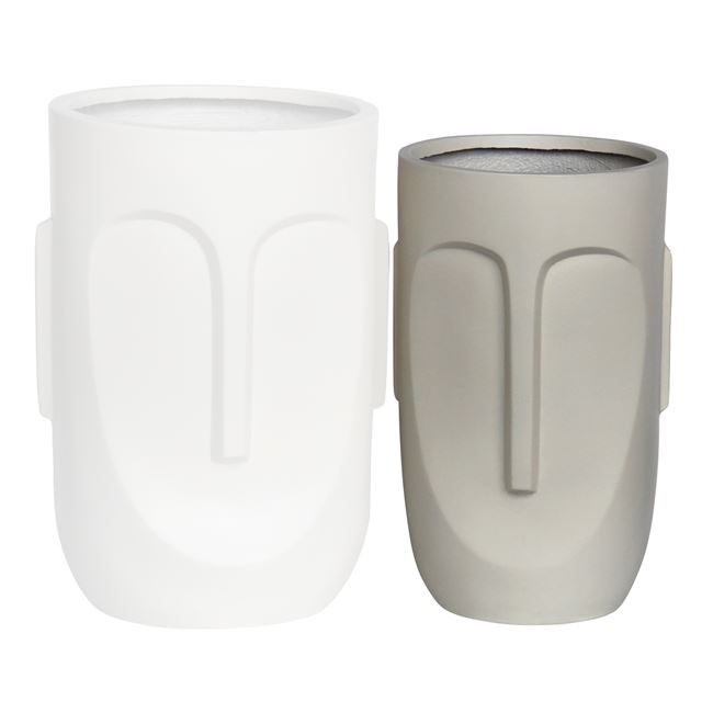 Κασπώ "POT-TOTEM" από κεραμικό σε χρώμα μπεζ Φ32x52