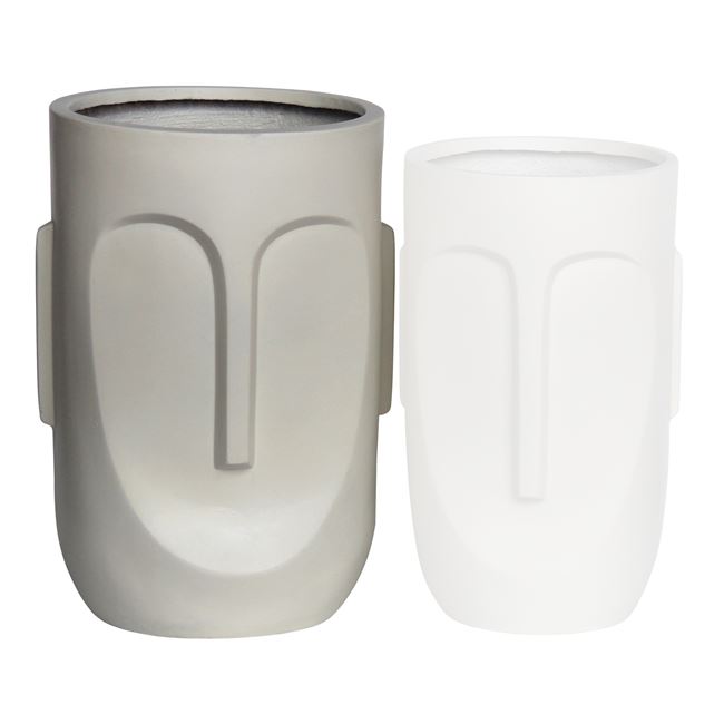 Κασπώ "POT-TOTEM" από κεραμικό σε χρώμα μπεζ Φ40x57