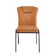 Καρέκλα τραπεζαρίας "ANDRIA" από μέταλλο/pu σε πορτοκαλί/μαύρο χρώμα 47x60x86