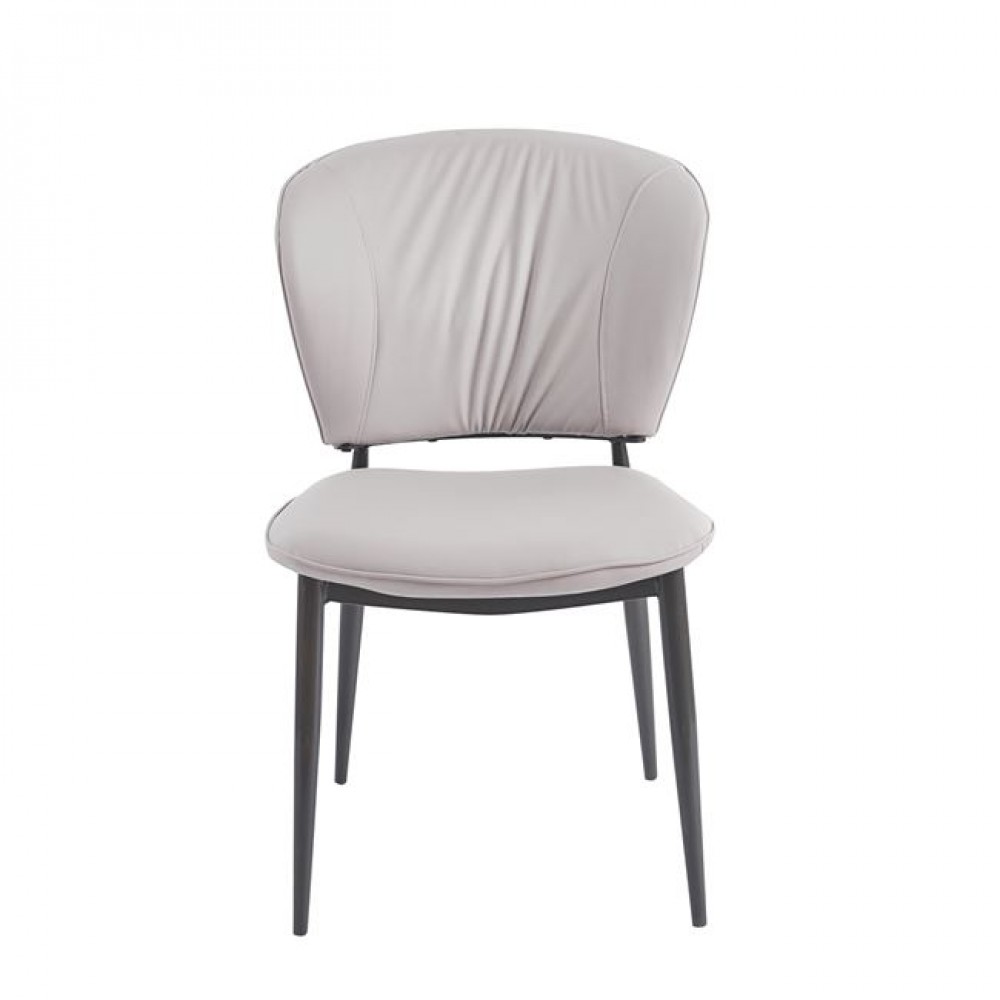 Καρέκλα "DIMA" από μέταλλο/pu σε γκρι/μπεζ χρώμα 53x70x82