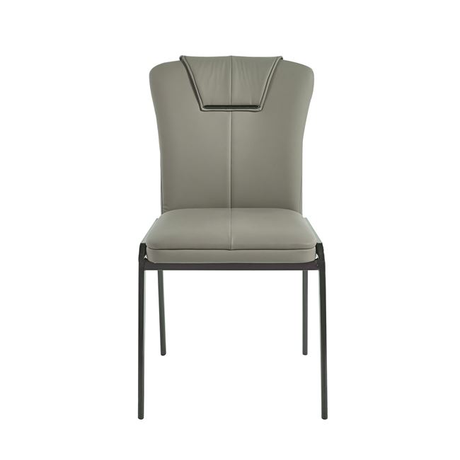 Καρέκλα τραπεζαρίας "ANDRIA" από μέταλλο/pu σε μαύρο/πράσινο χρώμα 47x60x86
