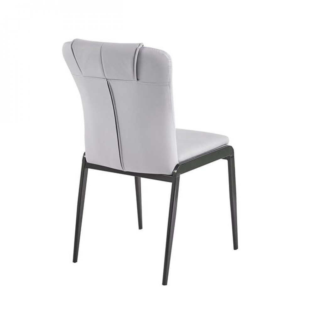 Καρέκλα "ANDRIA" από pu/μέταλλο σε γκρι/μαύρο χρώμα 47x60x86