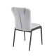 Καρέκλα "ANDRIA" από pu/μέταλλο σε γκρι/μαύρο χρώμα 47x60x86