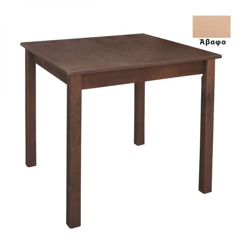 Τραπέζι ταβέρνας από ξύλο σε χρώμα φυσικό 70x70x75