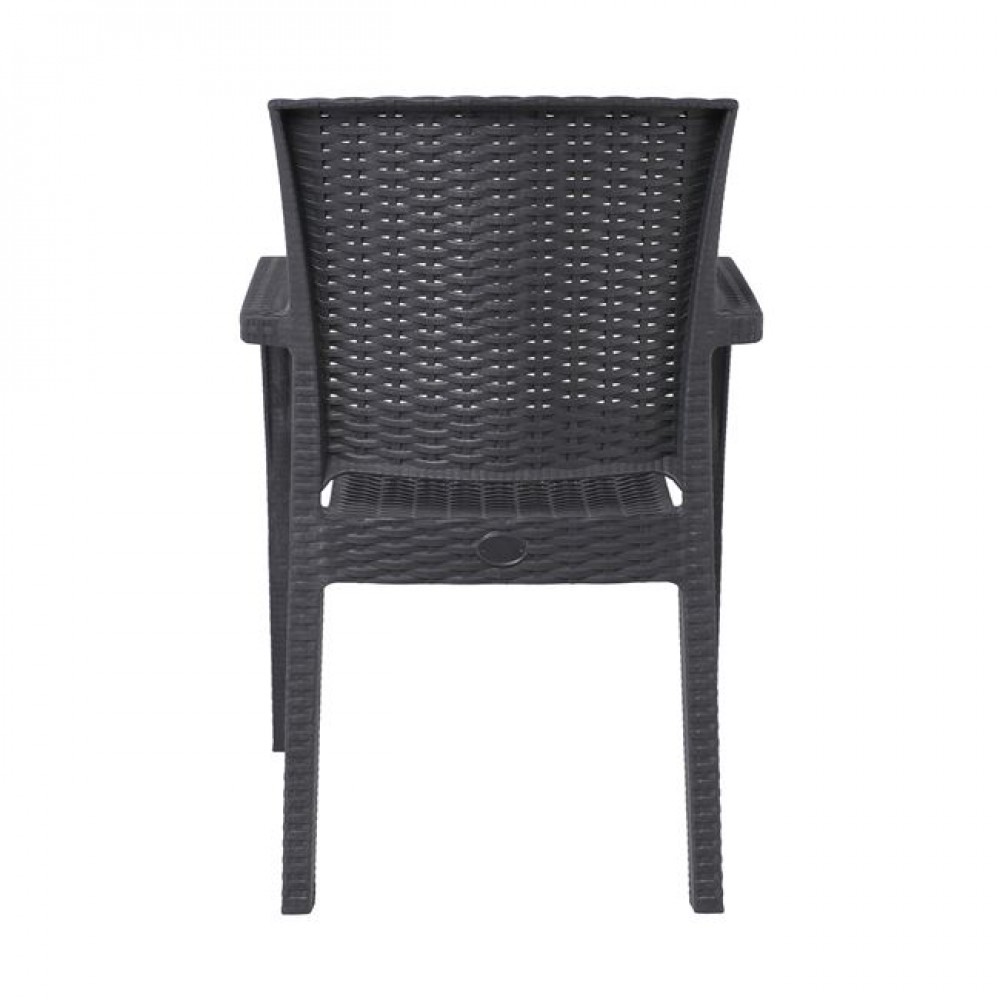 Πολυθρόνα κήπου "LORA" στοιβαζόμενη από πολυπροπυλένιο σε ανθρακί χρώμα 58x61x87