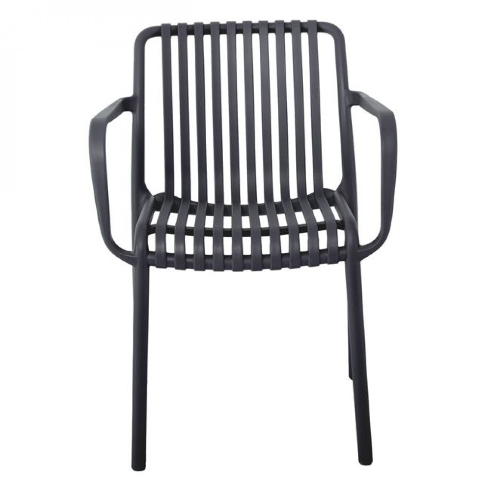 Πολυθρόνα "MODA" από PP σε ανθρακί χρώμα 57x58x80