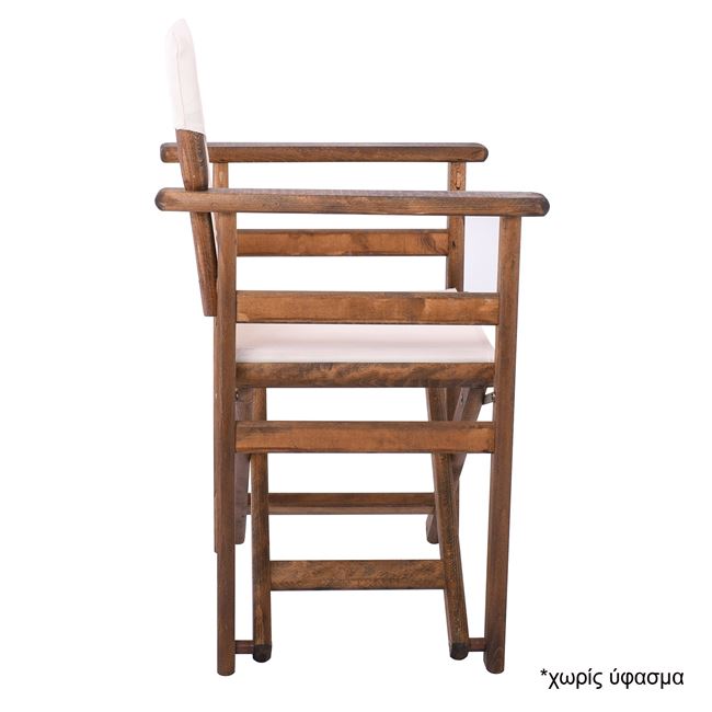 Σκελετός πολυθρόνας σκηνοθέτη από ξύλο σε καρυδί χρώμα 61x52x85