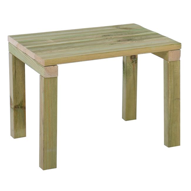 Τραπεζάκι βοηθητικό "LUGANO" από ξύλο σε φυσικό χρώμα 48x37x36