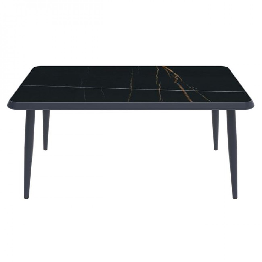 Τραπέζι κήπου "JARDIN" από αλουμίνιο σε ανθρακί χρώμα 180x90x75