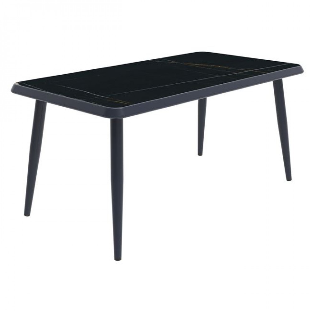 Τραπέζι κήπου "JARDIN" από αλουμίνιο σε ανθρακί χρώμα 180x90x75