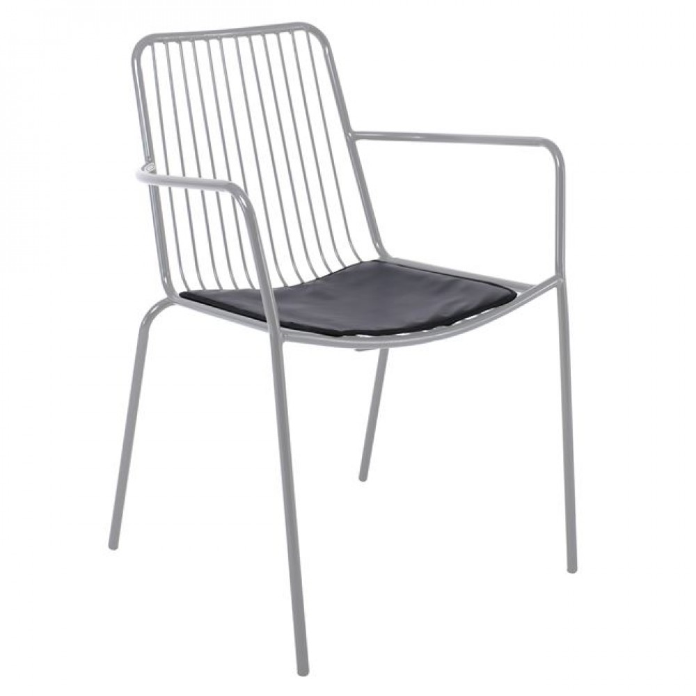 Μαξιλάρι πολυθρόνας "NEXUS" από PU σε μαύρο χρώμα 41x38x1