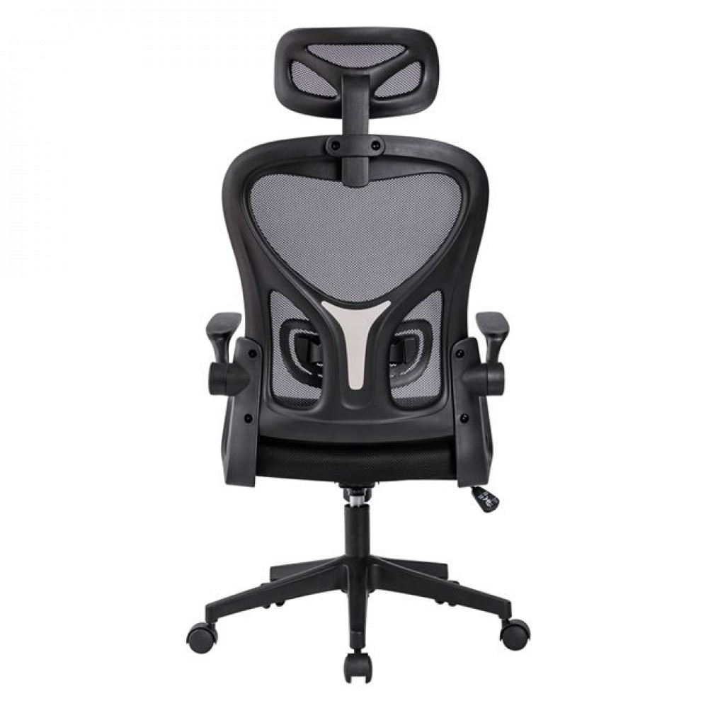 Πολυθρόνα εργασίας "BF3050" από ύφασμα mesh σε χρώμα μαύρο 63x63x118/128