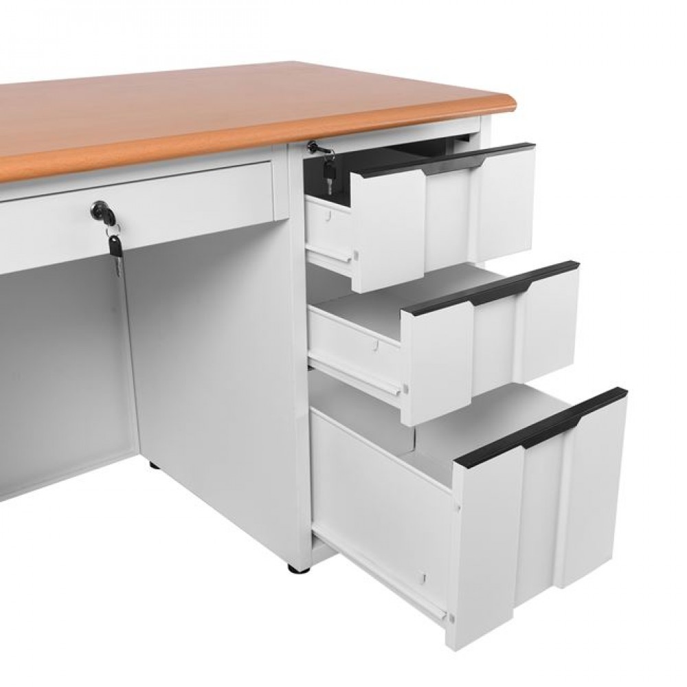 Γραφείο σε χρώμα λευκό/maple 140x60x75