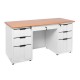 Γραφείο σε χρώμα λευκό/maple 140x60x75