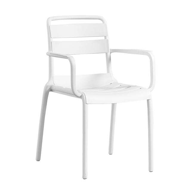 Πολυθρόνα "SERENATA" από PP σε λευκό χρώμα 54x58x81