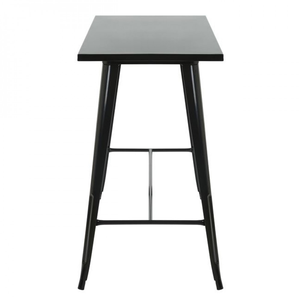 Τραπέζι μπαρ "RELIX" μεταλλικό σε μαύρο χρώμα 120x60x102