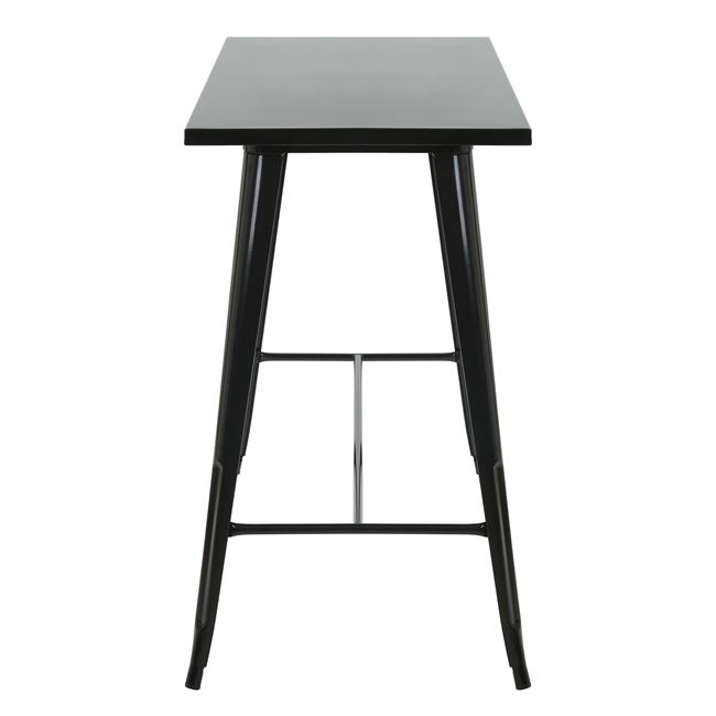 Τραπέζι μπαρ "RELIX" μεταλλικό σε μαύρο χρώμα 120x60x102