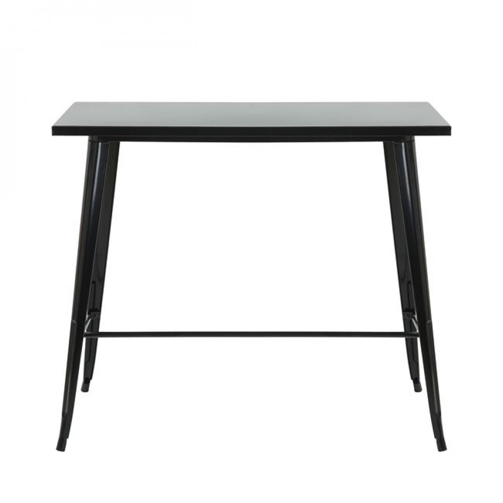 Τραπέζι μπαρ "RELIX" μεταλλικό σε μαύρο χρώμα 120x60x102