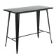 Τραπέζι μπαρ "RELIX" μεταλλικό σε μαύρο χρώμα 120x60x102