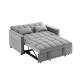 Καναπές-κρεβάτι "TEMPO" από ύφασμα σε γκρι χρώμα 141x98x77