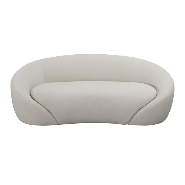 Καναπές διθέσιος "RAMON" από ύφασμα σε χρώμα εκρού 189x108x77