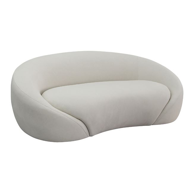 Καναπές διθέσιος "RAMON" από ύφασμα σε χρώμα εκρού 189x108x77