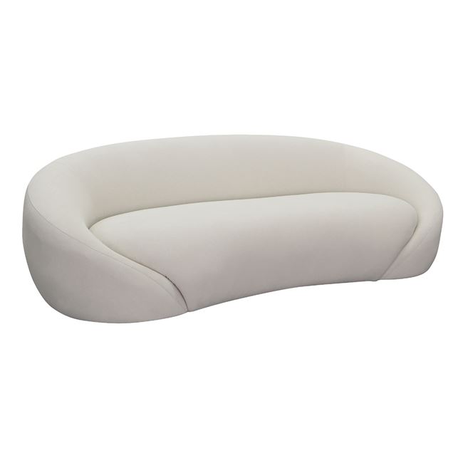 Καναπές τριθέσιος "RAMON" από ύφασμα σε χρώμα εκρού 229x106x78