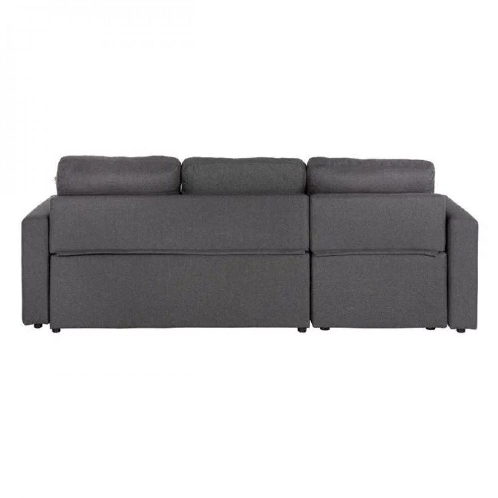 Γωνιακός καναπές-κρεβάτι "MONTREAL-W" αναστρέψιμος από ύφασμα σε γκρι χρώμα 219x144x80