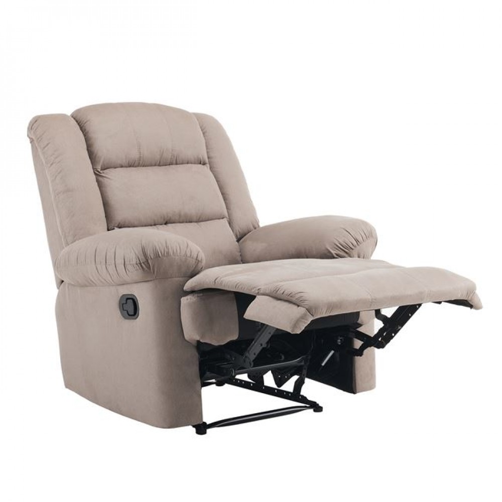 Πολυθρόνα relax "JULIA" από ύφασμα σε χρώμα καπουτσίνο 93x90x100