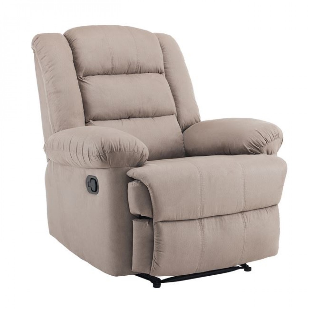 Πολυθρόνα relax "JULIA" από ύφασμα σε χρώμα καπουτσίνο 93x90x100
