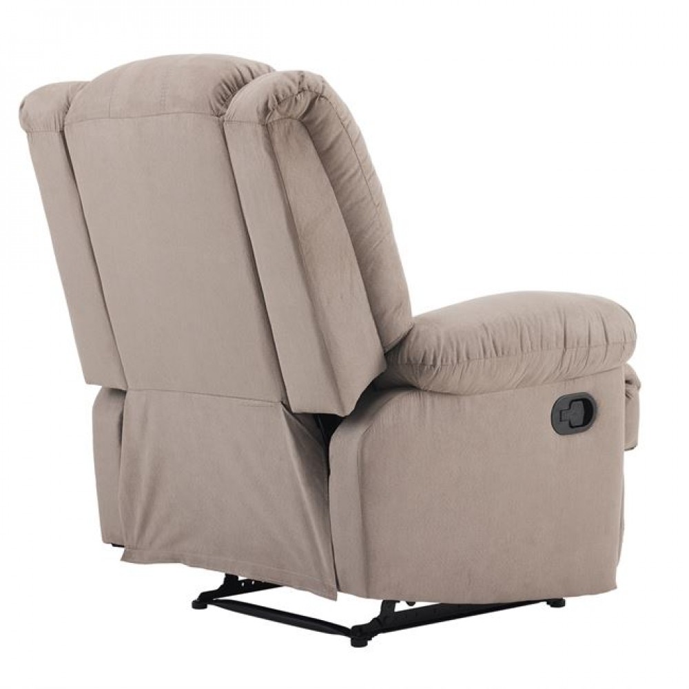 Πολυθρόνα relax "JULIA" από ύφασμα σε χρώμα καπουτσίνο 93x90x100