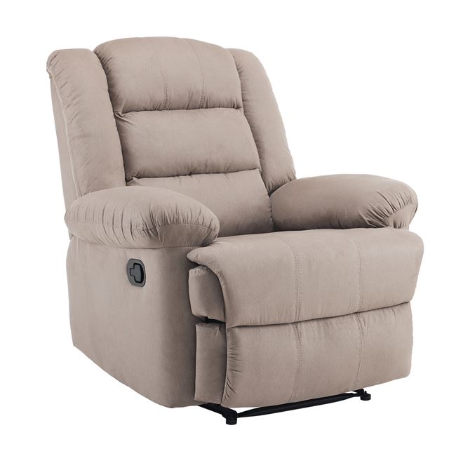 Πολυθρόνα relax "JULIA" από ύφασμα σε χρώμα καπουτσίνο 93x90x100