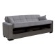 Καναπές-κρεβάτι "CARSON" τριθέσιος με αποθηκευτικό χώρο από ύφασμα σε χρώμα γκρι 225x94x88