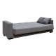 Καναπές-κρεβάτι "CARSON" τριθέσιος με αποθηκευτικό χώρο από ύφασμα σε χρώμα γκρι 225x94x88