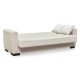 Καναπές-κρεβάτι "GALAXY" τριθέσιος με αποθηκευτικό χώρο από ύφασμα σε χρώμα μπεζ 210x78x78