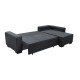Γωνιακός καναπές κρεβάτι "LONDON" από ύφασμα σε ανθρακί χρώμα 271x158x90